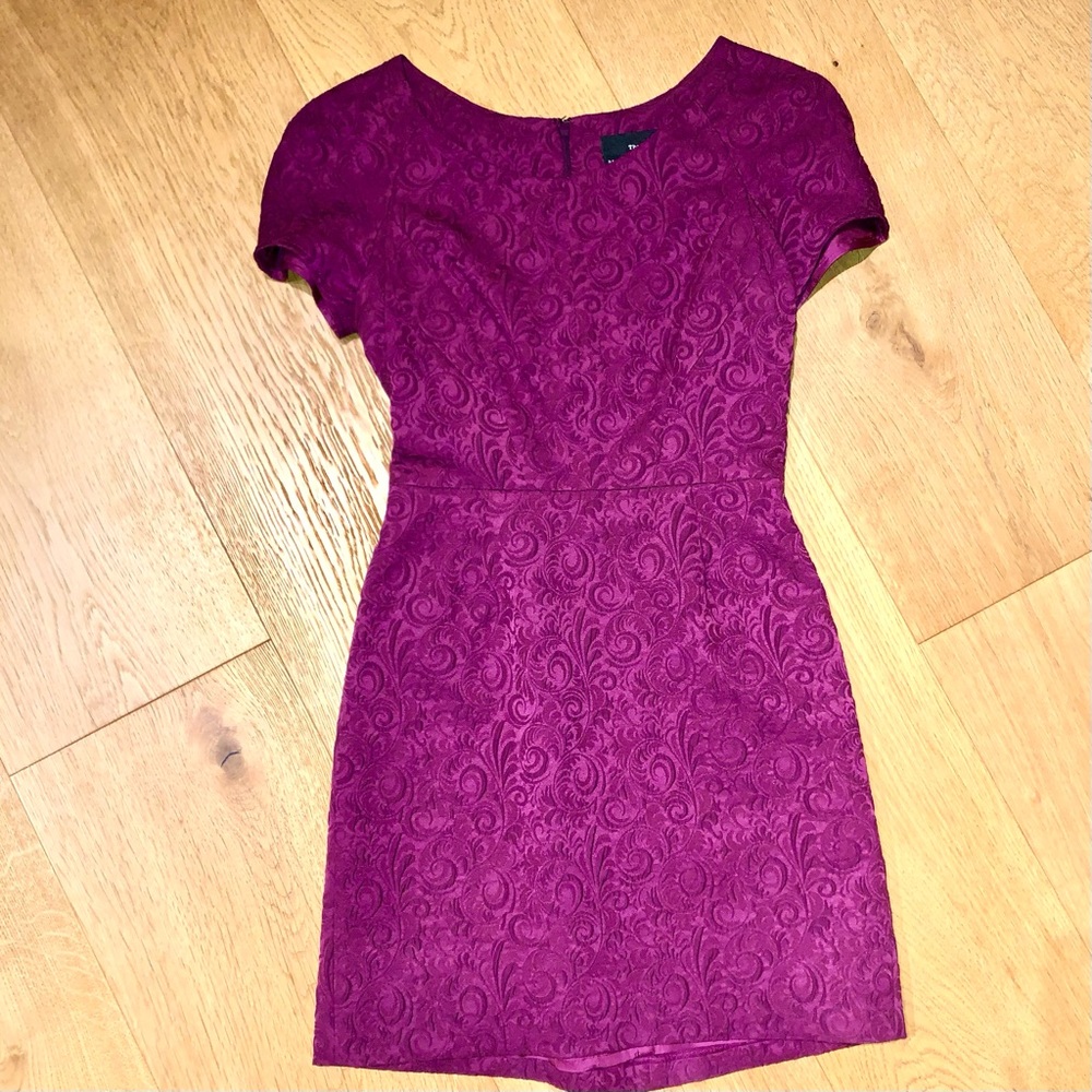 The Kooples brocade mini dress in magenta